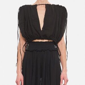 Caravana Gauze Cotton Leather Top